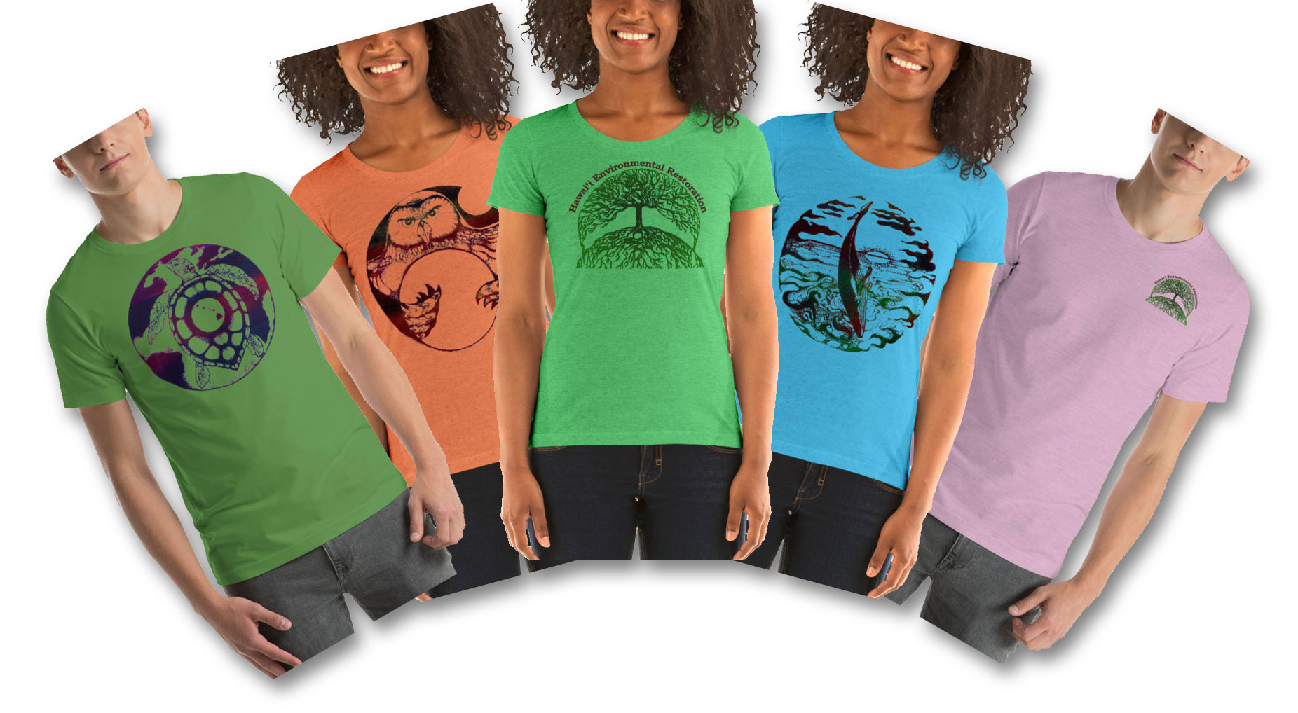 Some of the HER t-shirts  available in different designs and colors.